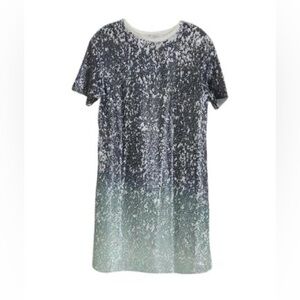 Zara sequin Gradient Short Sleeve Dress